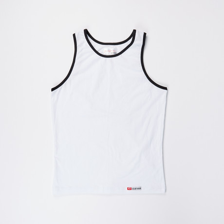 Go Softwear // Classic Tank Top // White + Black (XL)