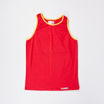 Go Softwear // Classic Tank Top // Red + Gold (XL)