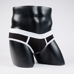 Classic Lo-Rise Brief // Black + White (L)