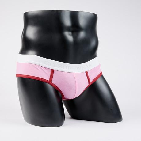 Classic Lo-Rise Brief // Pink + Burgundy (S)