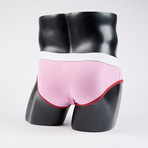 Classic Lo-Rise Brief // Pink + Burgundy (S)