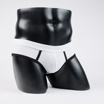 Classic Lo-Rise Brief // White + Black (S)