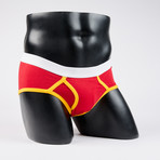 Classic Boy Brief // Red + Gold (L)