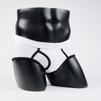 Classic Boy Brief // White + Black (S)