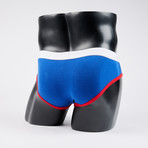 Classic Lo-Rise Brief // Royal + Red (S)