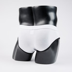 Classic Lo-Rise Brief // White + Black (S)