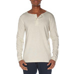 Super Soft Two-Button Henley // Oatmeal Heather (M)