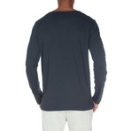 Super Soft Two-Button Henley // Navy (L)