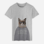 Grumpy Cat T-Shirt // Grey (L)