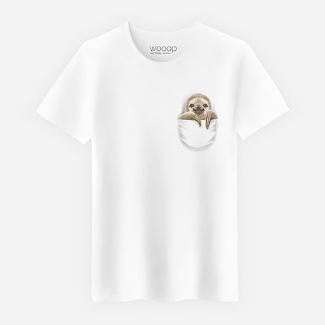 Pocket Sloth T-Shirt // White (M)