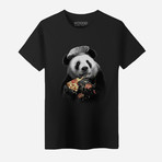 Panda Pizza T-Shirt // Black (Medium)