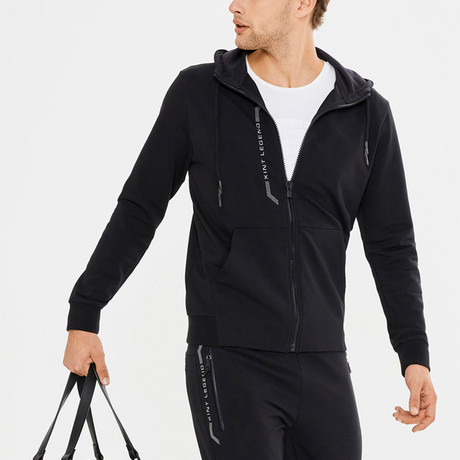 Zip-Up Hoodie // Black (S)