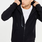 Zip-Up Hoodie // Black (L)