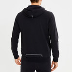 Zip-Up Hoodie // Black (L)