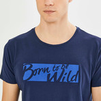 Born To Be Wild T-Shirt // Navy Blue (L)