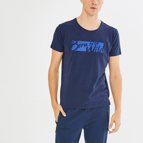 Born To Be Wild T-Shirt // Navy Blue (S)