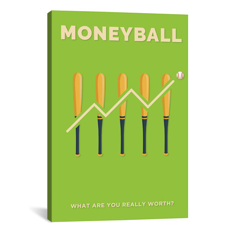 Moneyball Minimalist Poster // Popate (26"W x 40"H x 1.5"D)