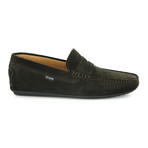 Amado Slim Suede Loafer // Brown (Euro: 44)