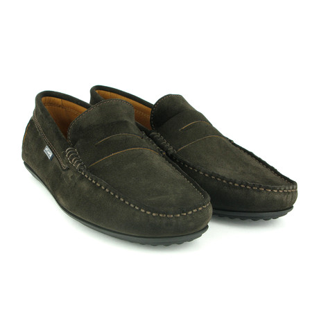 Amado Slim Suede Loafer // Brown (Euro: 40)