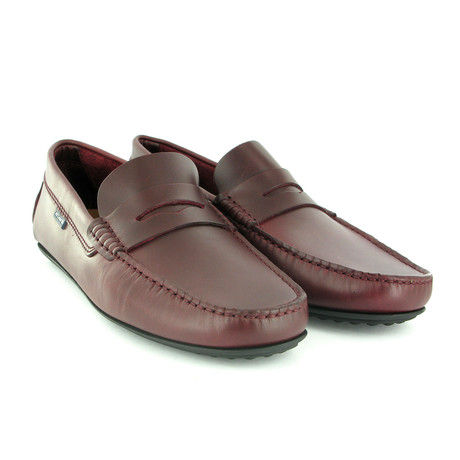 Trevor Slim Leather Loafer // Burgundy (Euro: 40)