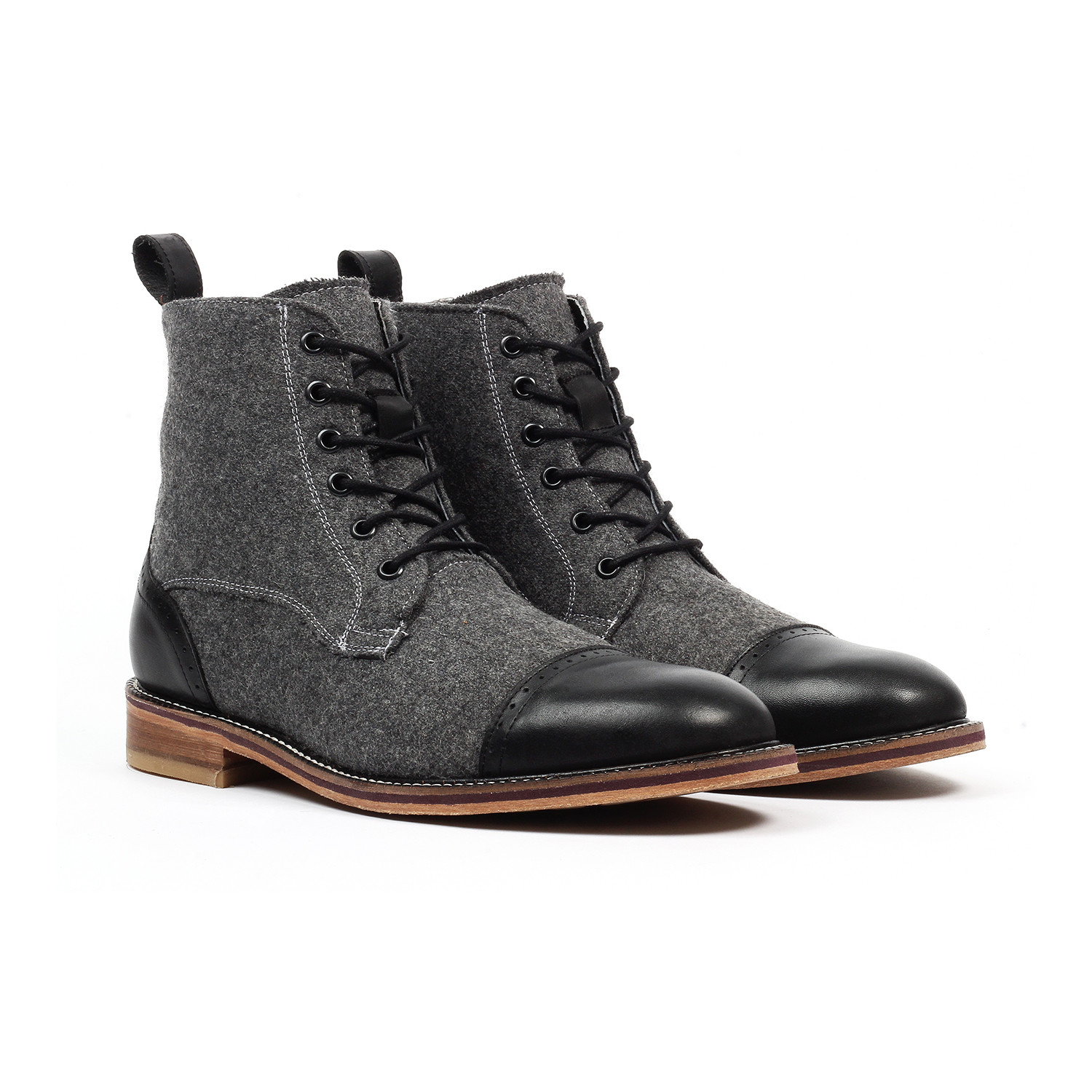 Andre // Men's Cap-Toe Boots // Black 