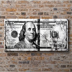 Big Benjamin // Marble Money (40"W x 20"H x 1.5"D // Gallery Wrapped)