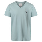 Benjamin V-Neck T-Shirt // Aquifer (L)