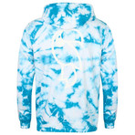 Bento Tie Dye Hoodie // Blue And White (XS)