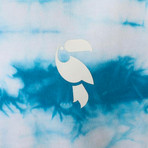 Bento Tie Dye Hoodie // Blue And White (XS)