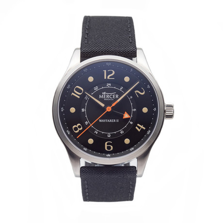 Mercer Wayfarer II Black GMT Quartz // WAYB