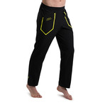 Ultra Running Pant // Black + Yellow (XL)