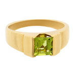 Vintage Kiara 18k Two-Tone Peridot Ring // Ring Size: 7.5