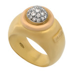 Vintage Palazzolo 18k Yellow Gold + 18k White Gold Diamond Ring // Ring Size: 7.25