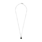 Vintage Rajola 18k White Gold Diamond Tourmaline Necklace // Chain: 16"