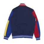 Courtside Track Jacket // Blue + Yellow (L)