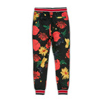Floral Panther Track Pants // Multi (XL)