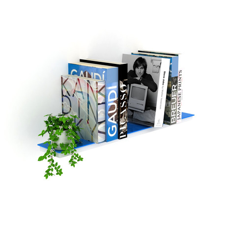 Air Minus Floating Books Wall Display (White + Blue)