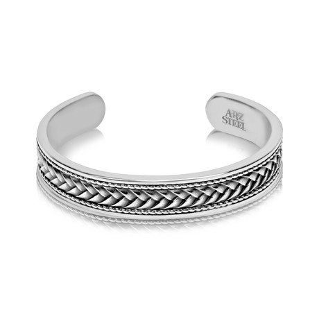 Steel Open Cuff Bangle