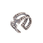 Hammered Silver Ring // Adjustable Size