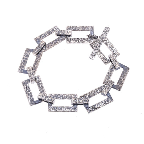 Think Positive Silver Chain Bracelet