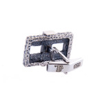 Hammered Silver Chain Cufflinks
