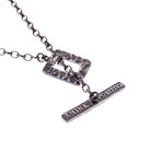 Think Positive Chain // Gun Metal Silver