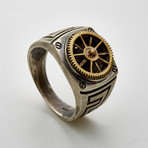 Inca Gear Face Ring (8.5)