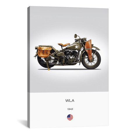 1942 Harley-Davidson WLA Motorcycle // Mark Rogan (12"W x 18"H x 0.75"D)