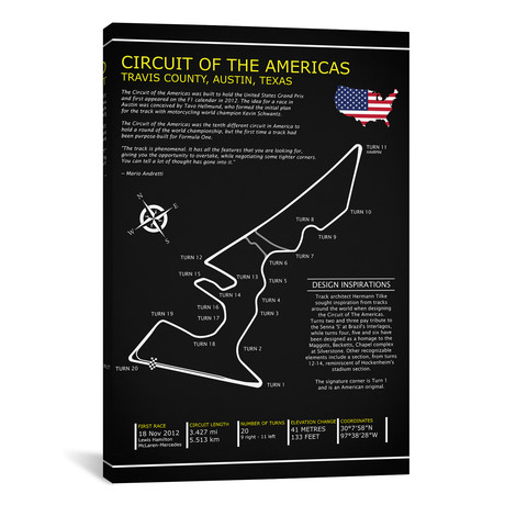 Circuit Of The Americas BL // Mark Rogan (18"W x 26"H x 0.75"D)
