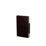 Ogon Cascade Leather + Metal Wallet (Black)