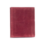 Bi-Fold 6-Card Holder (Claret Red)