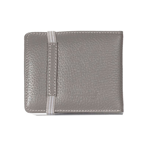 Elastic-Close Bi-Fold Wallet // Gray