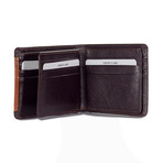 Contrast Stitch Wallet // Brown