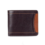Contrast Stitch Wallet // Brown